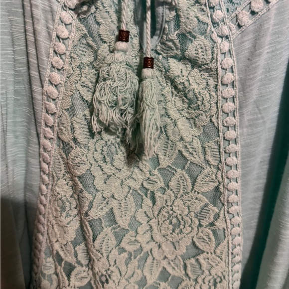 Coco + Jaimeson Mint Lace Detail Tank Top Size‎ Large - Picture 3 of 4